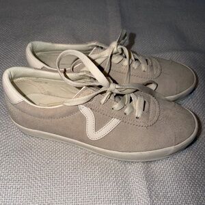 Vans Women's Cream and Tan Sneakers